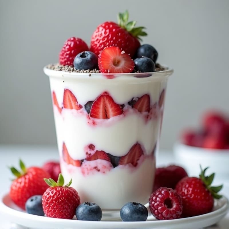 Creamy Greek Yogurt Protein Parfait with Mixed Berries