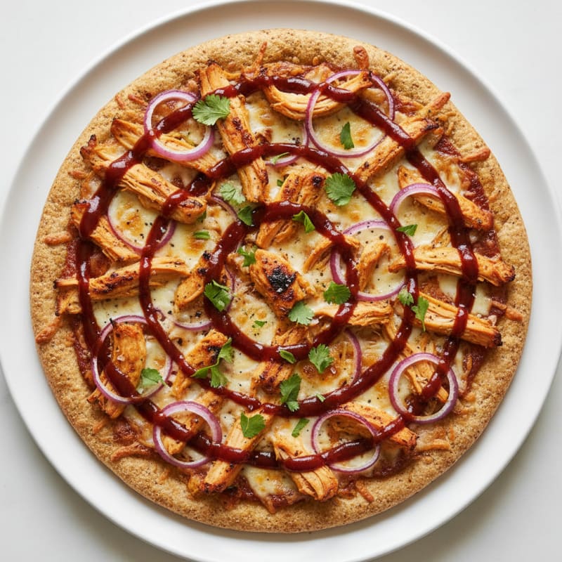 Crispy BBQ Chicken and Red Onion Pizza