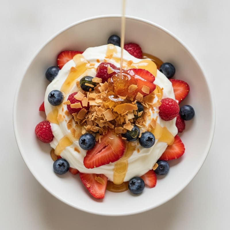 Creamy Greek Yogurt Parfait with Berries and Honey