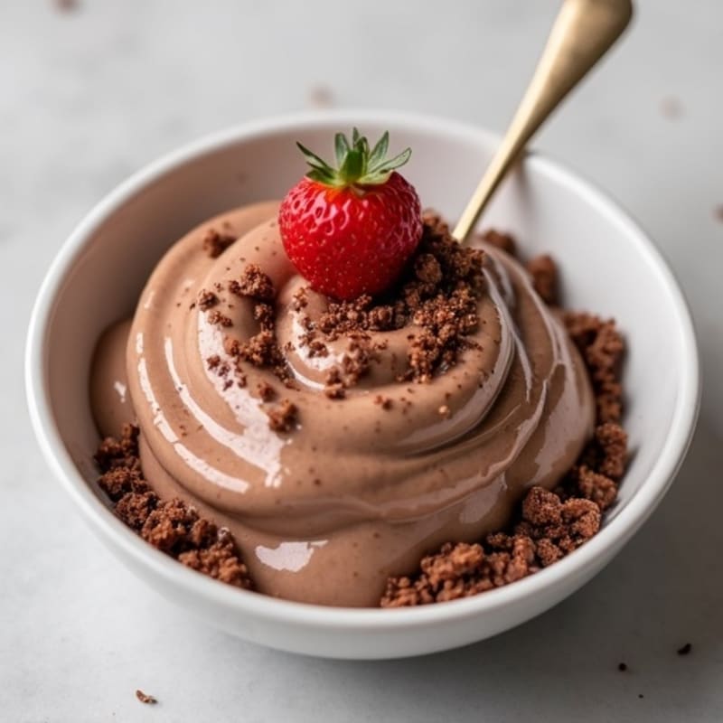 Silky Chocolate Protein Pudding with Greek Yogurt