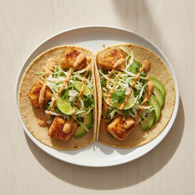 Baja Fish Tacos with Chipotle Crema