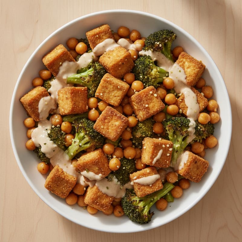 Roasted Vegetable and Chickpea Bowl