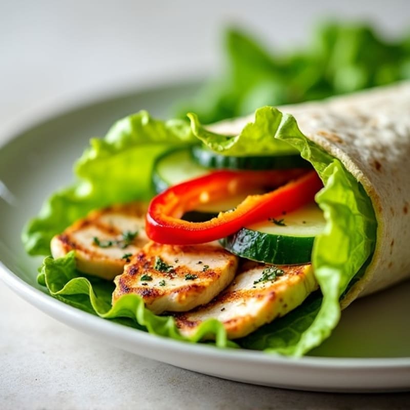 Herb-Seasoned Grilled Chicken Lettuce Wrap
