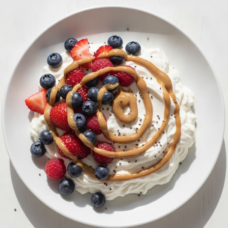 Silky Greek Yogurt Protein Pudding with Berries