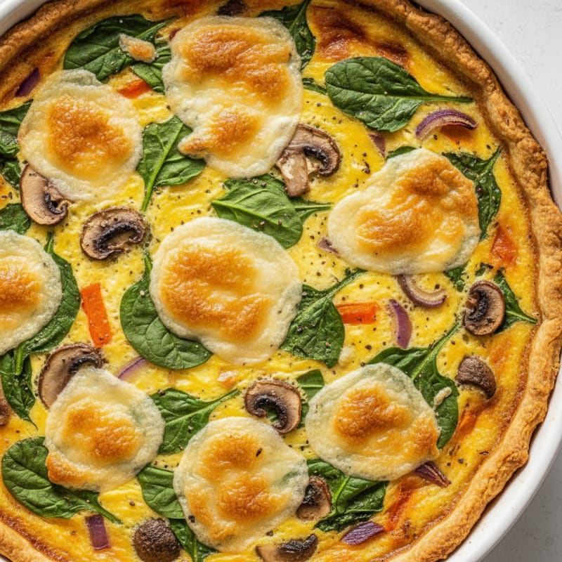 Garden Vegetable Quiche with Swiss