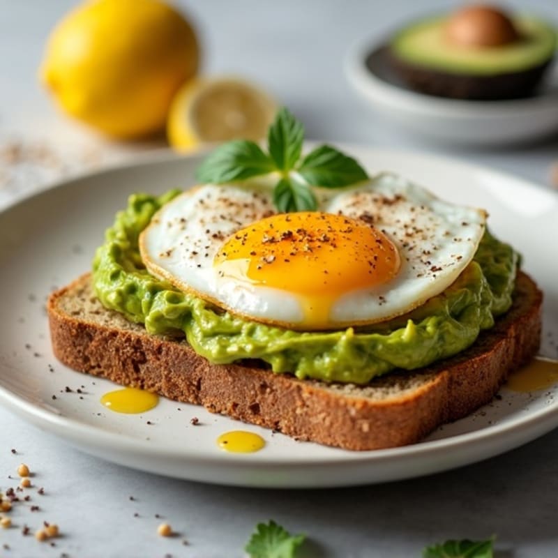 Crispy Whole Grain Toast with Creamy Avocado and Jammy Egg