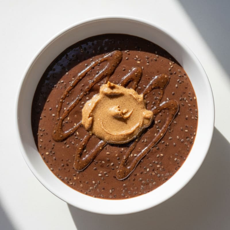 Silky Chocolate Protein Pudding with Chia Seeds