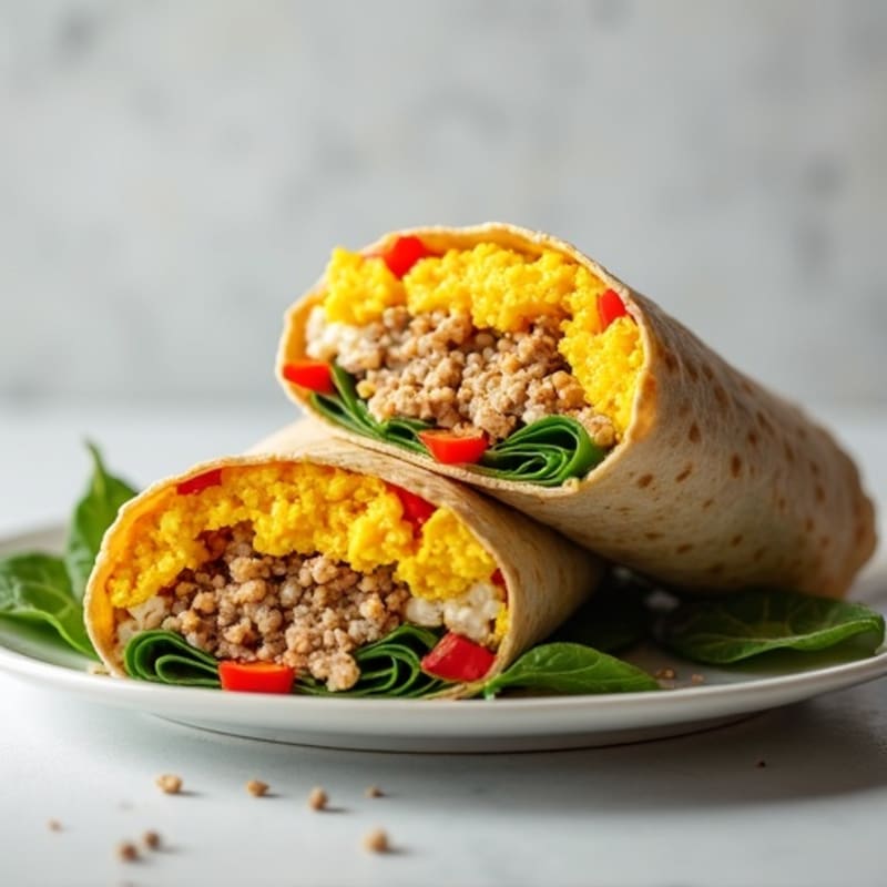 Protein-Packed Egg and Turkey Breakfast Burrito