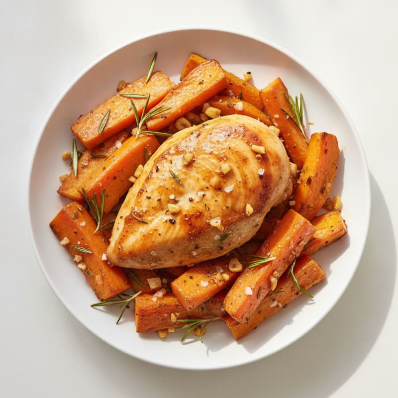 Garlic Herb Roasted Chicken with Root Vegetables