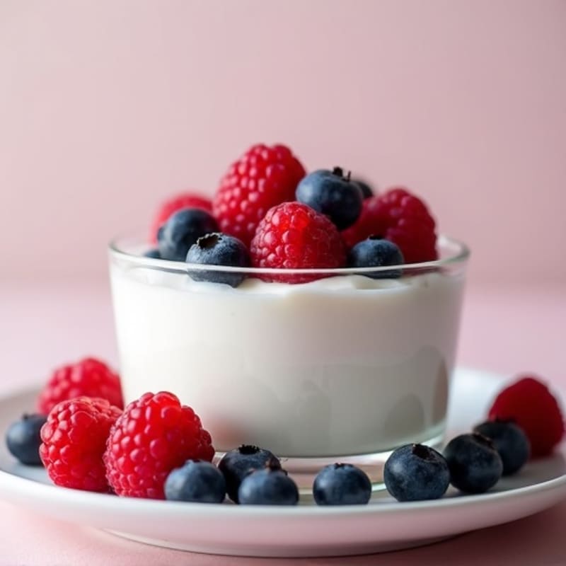 Silky Greek Yogurt Protein Mousse with Fresh Berries