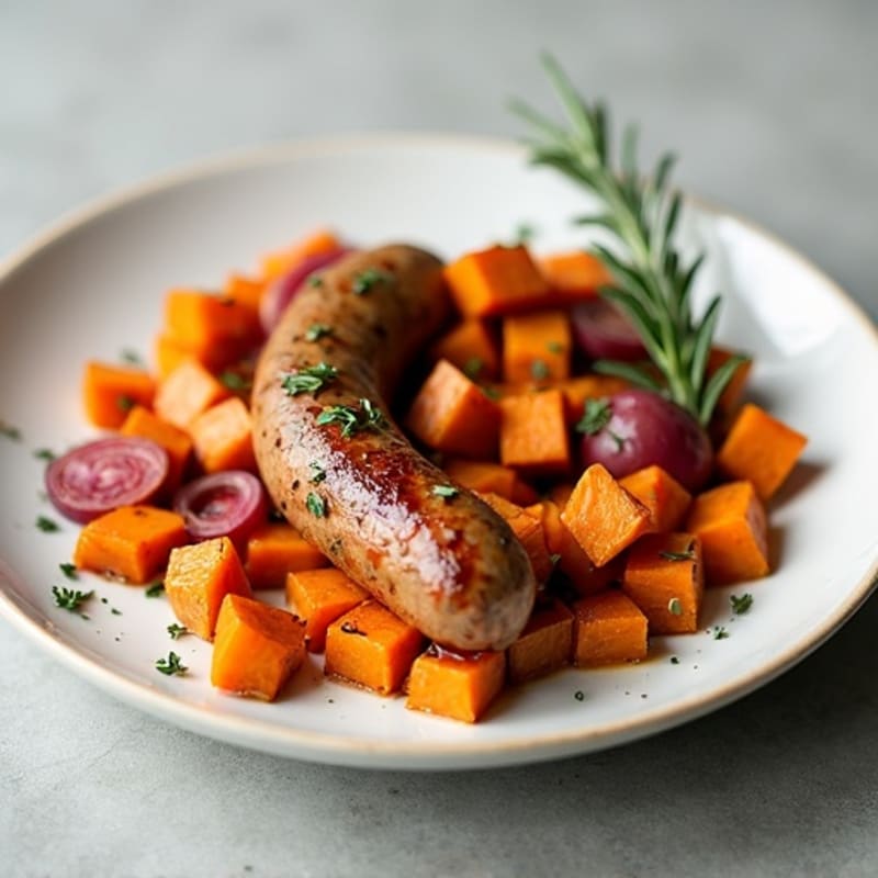 Herb-Roasted Sausage and Sweet Potato Bake