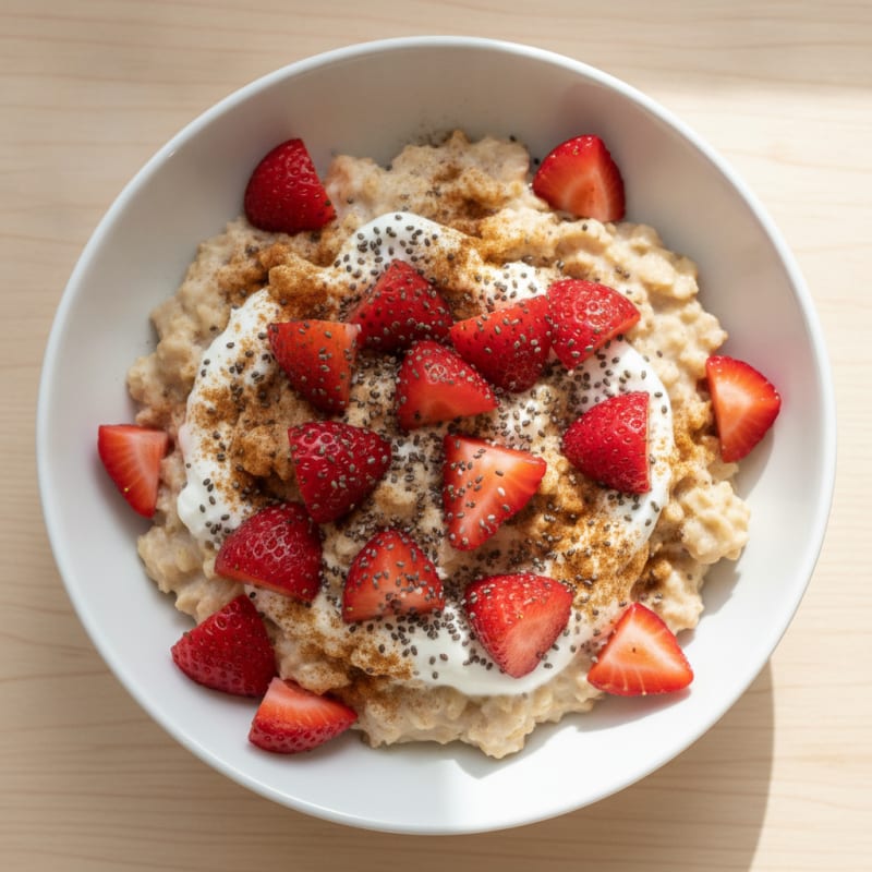Strawberry Chia Protein Oats