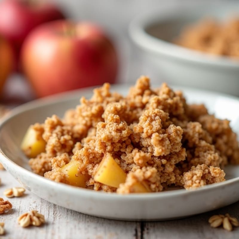 Warm Cinnamon Apple Protein Crumble