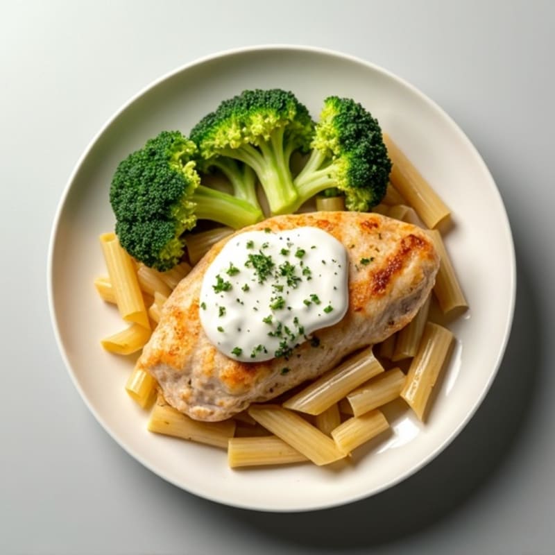 Healthy Creamy Chicken and Broccoli Pasta