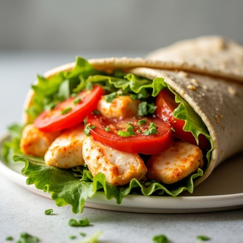 Healthy Buffalo Ranch Chicken Wrap