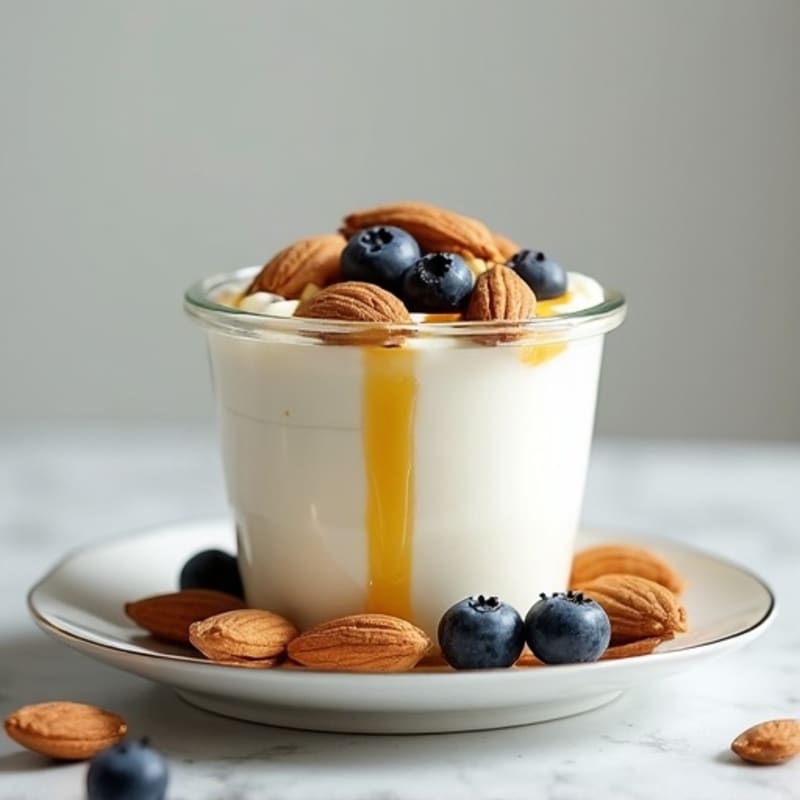 Creamy Greek Yogurt Protein Parfait with Almonds