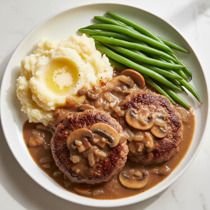 Tender Hamburger Steak with Savory Gravy
