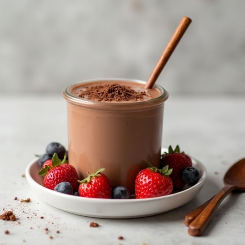 Silky Chocolate Protein Pudding with Cottage Cheese