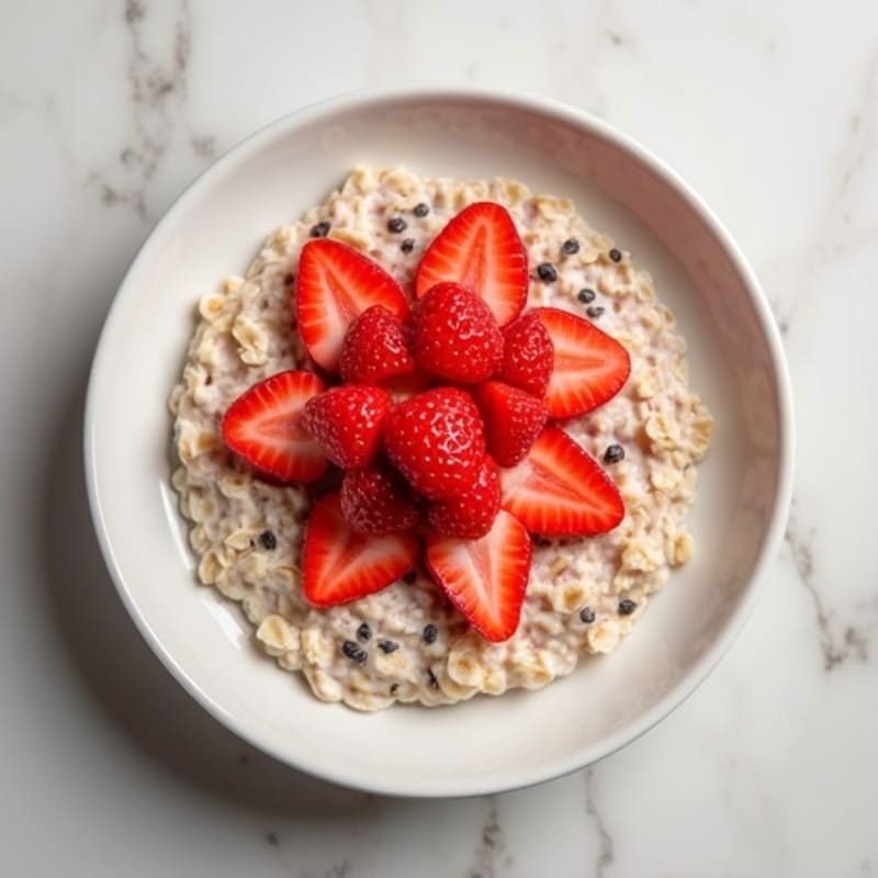 Creamy Vanilla Strawberry Overnight Oats