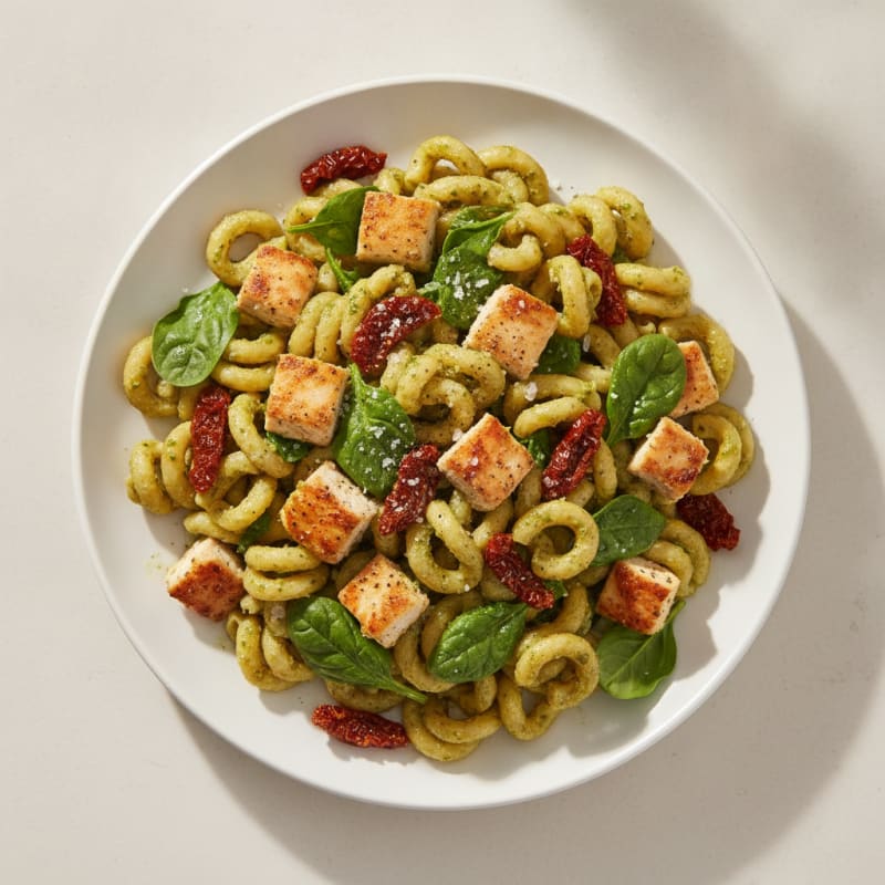 Chicken Pesto Pasta with Sun-Dried Tomatoes