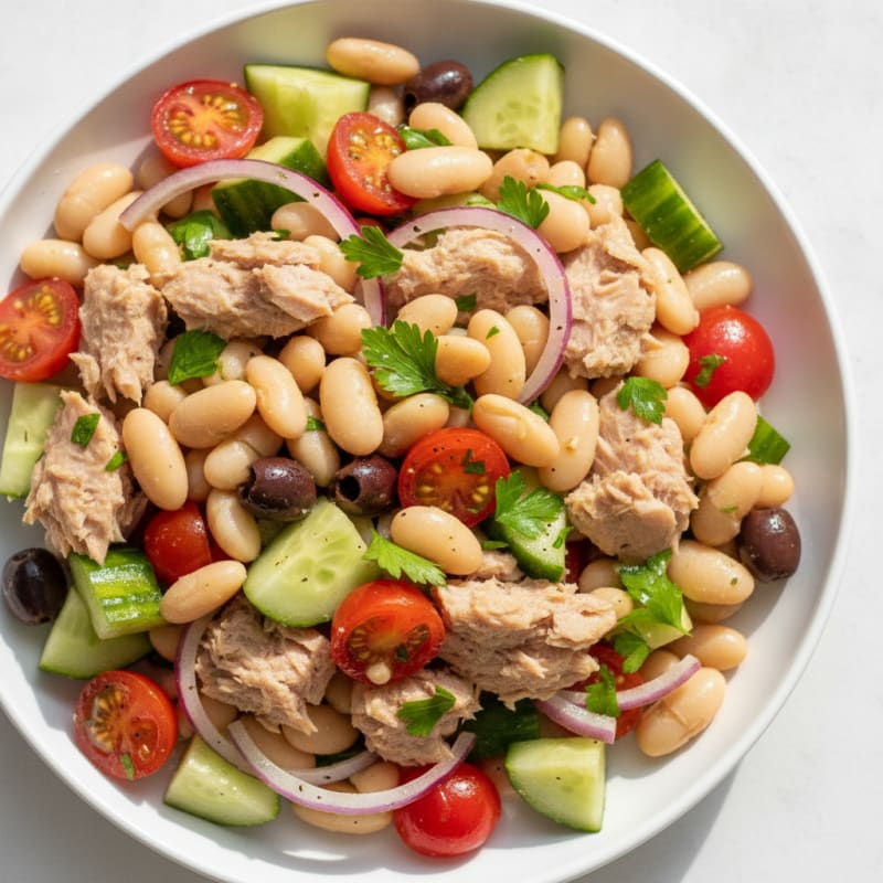 Mediterranean Tuna and White Bean Salad