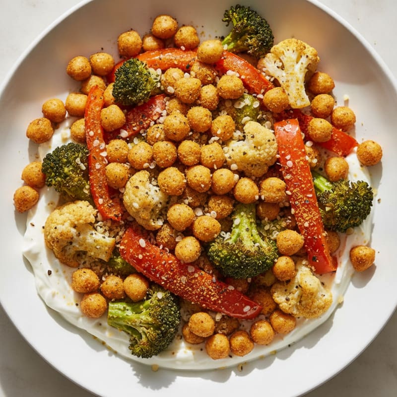 Roasted Vegetable and Chickpea Bowl