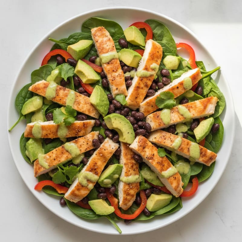 Zesty Chicken, Avocado, and Black Bean Salad