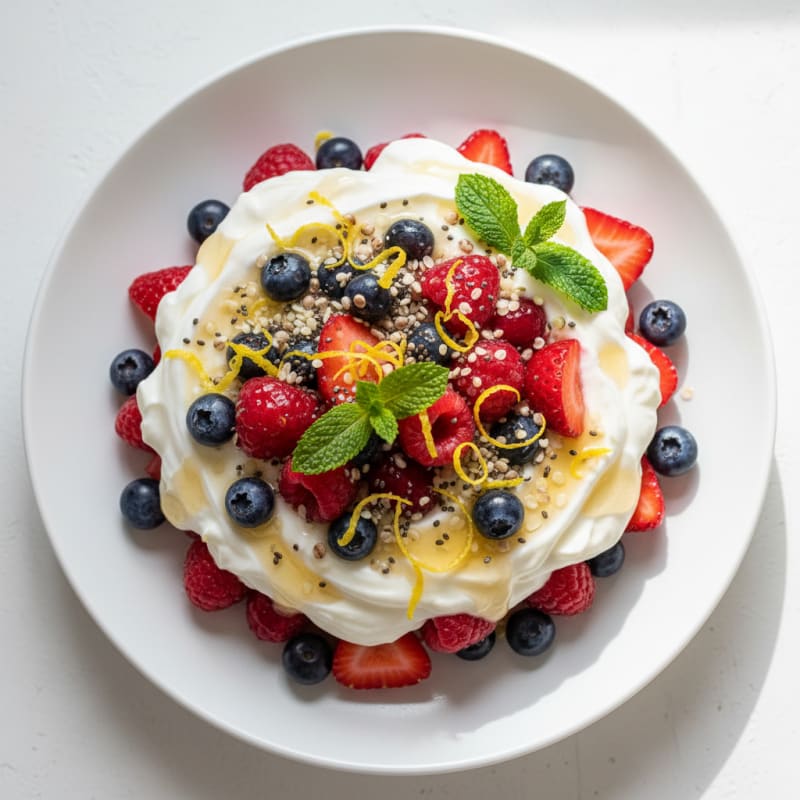 Zesty Berry Parfait with Creamy Yogurt