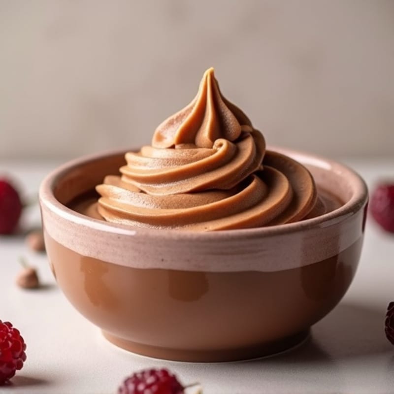 Silky Chocolate Protein Pudding with Almond Butter Swirl