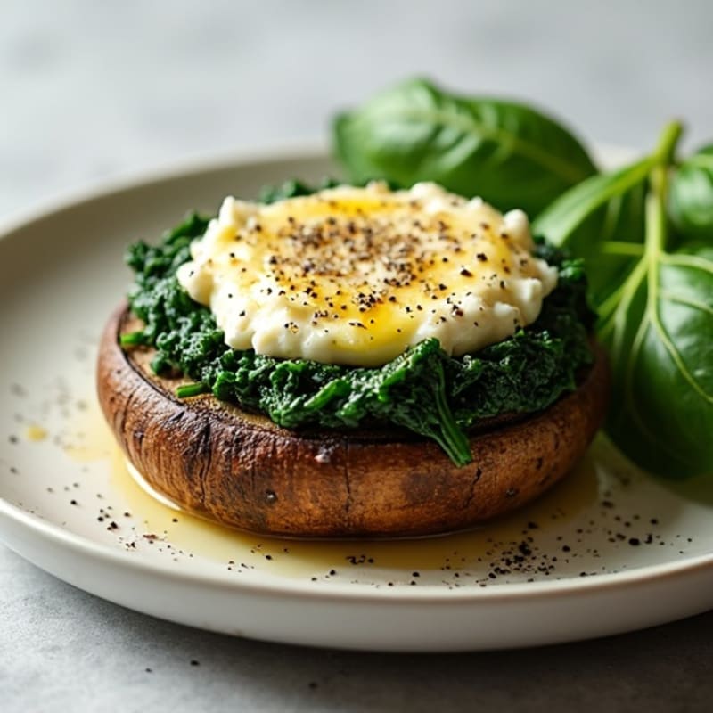 Spinach and Ricotta Stuffed Portobello Mushrooms