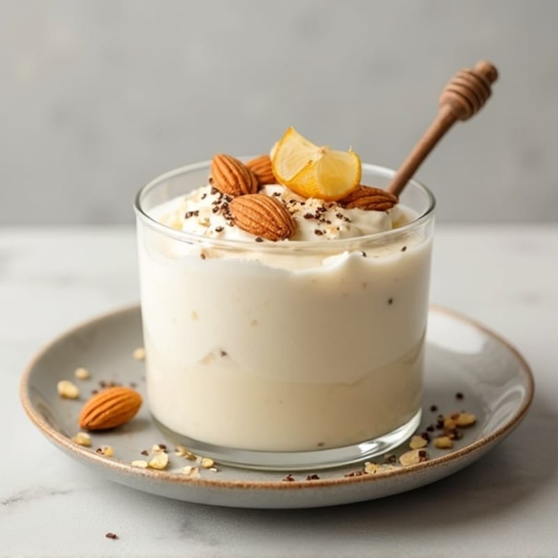 Creamy Vanilla Protein Yogurt with Toasted Almonds and Chia Seeds