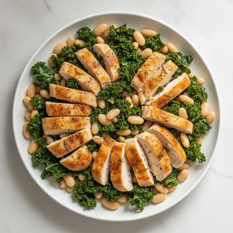 Garlic-Herb White Bean and Kale Skillet