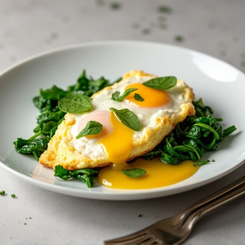 Egg White and Cottage Cheese Scramble with Spinach
