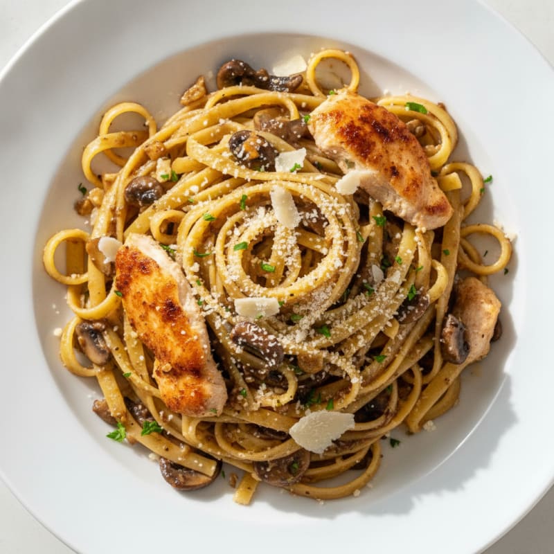 Truffle Mushroom Tagliatelle with Parmesan