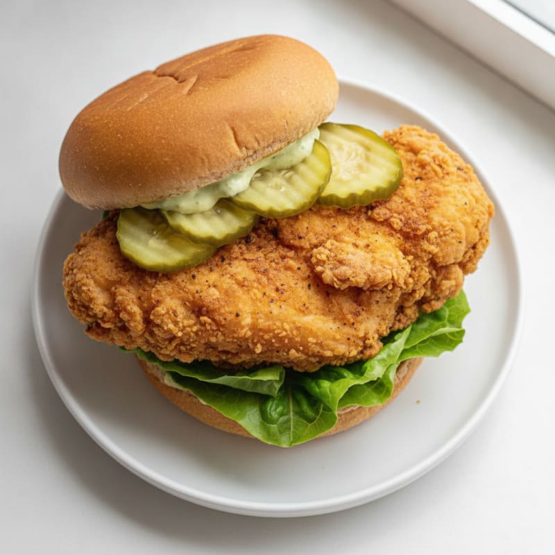 Buttermilk Fried Chicken Sandwich with Pickles