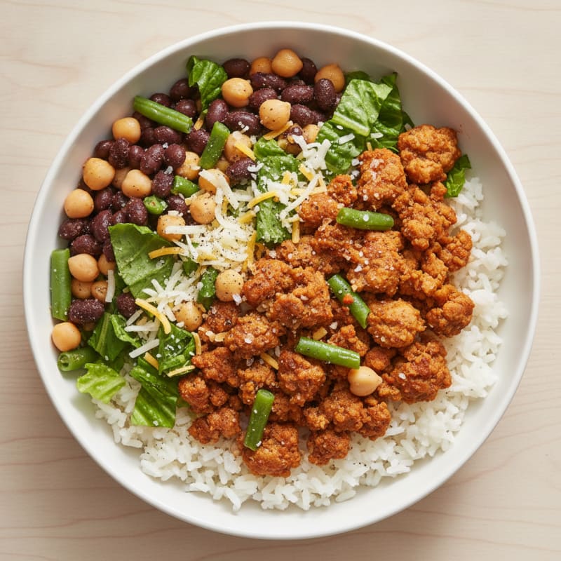 Turkey Taco Rice Bowl with Black Beans