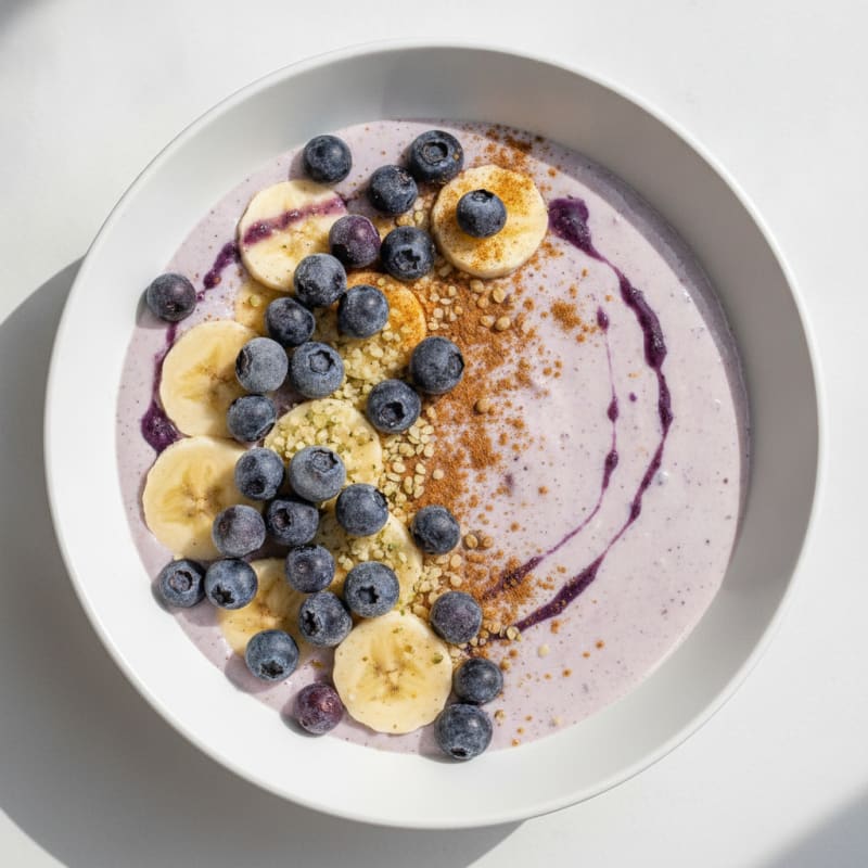 High-Protein Blueberry Banana Smoothie