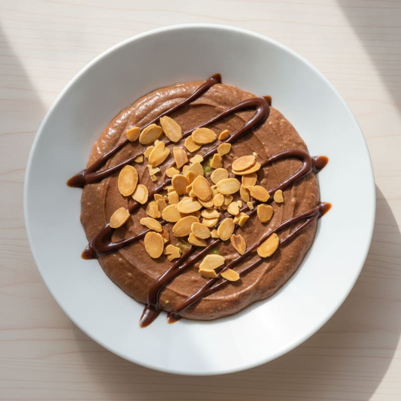 Silky Chocolate Protein Pudding with Toasted Almonds