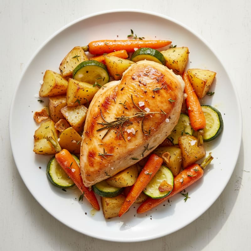 Herb-Roasted Chicken with Roasted Vegetables