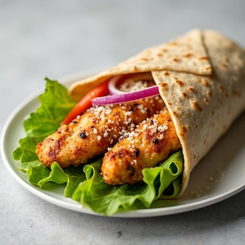 Crispy Grilled Chicken Caesar Wrap