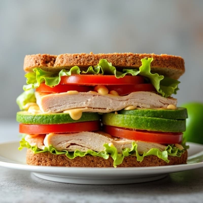 Stacked Turkey Club with Fresh Avocado