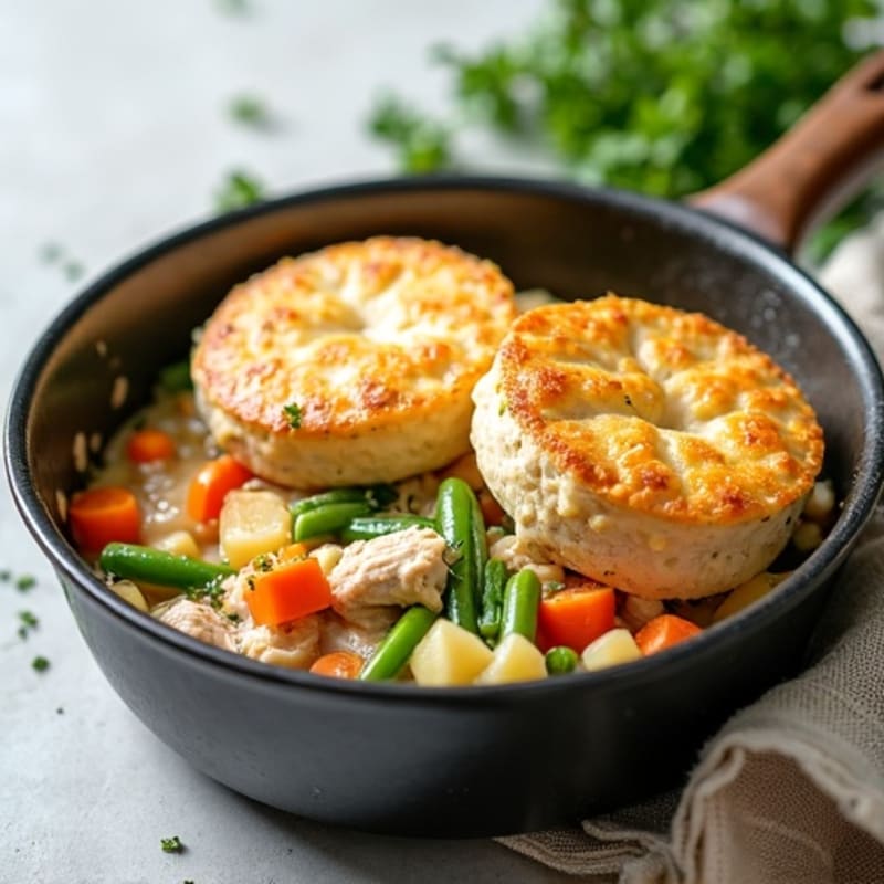 Healthy Skillet Chicken Pot Pie