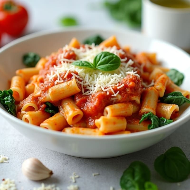 Lean Turkey and Spinach Baked Ziti