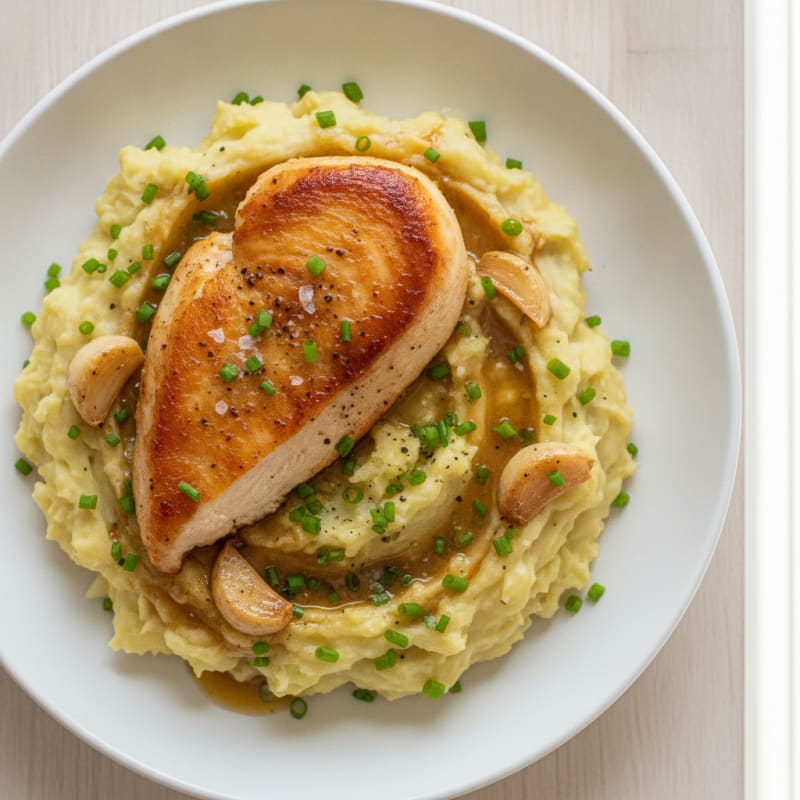 Garlic Mashed Potatoes with Chives