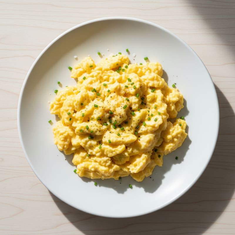 Fluffy Scrambled Eggs with Chives