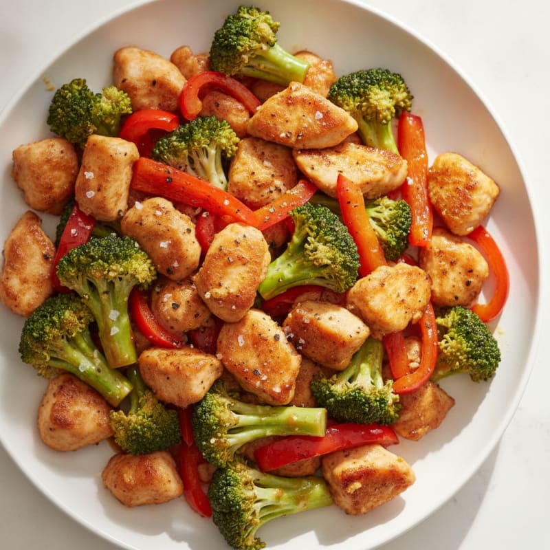 Chicken and Broccoli Stir-Fry with Bell Peppers