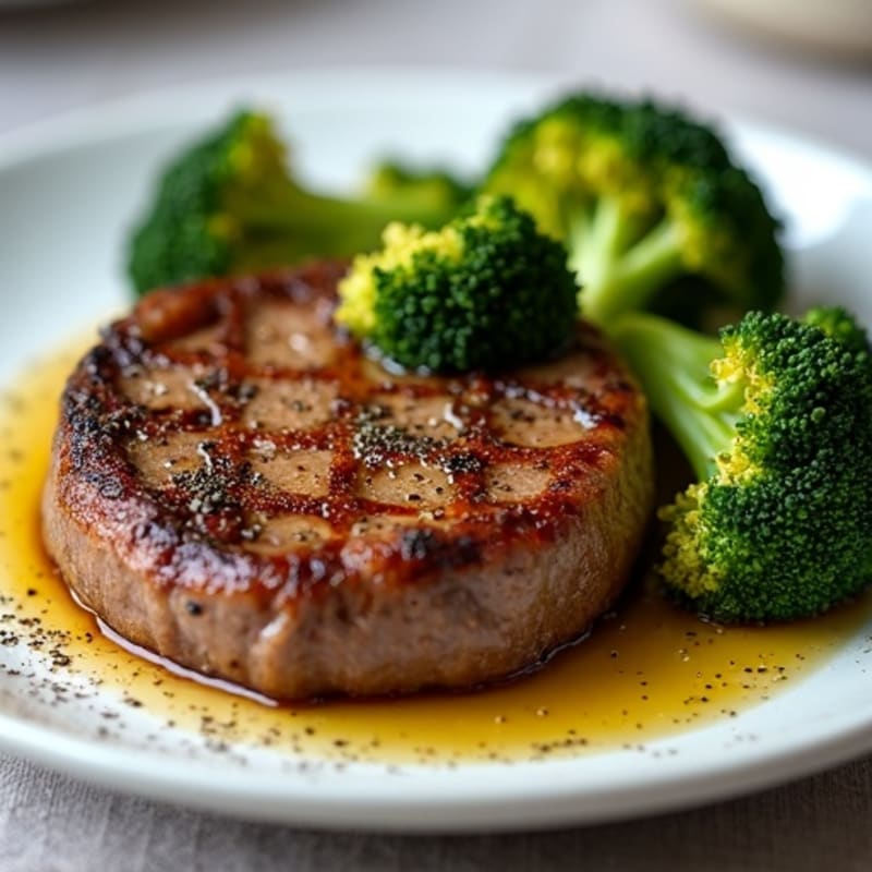 Seared Lean Beef with Roasted Broccoli