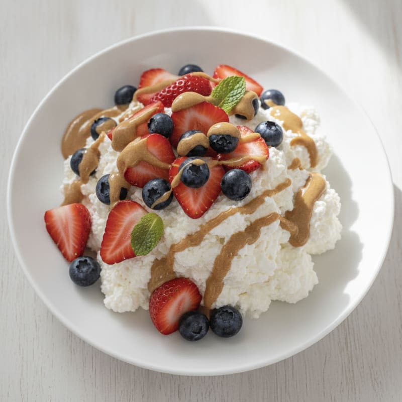 Silky Greek Yogurt Protein Pudding with Fresh Berries