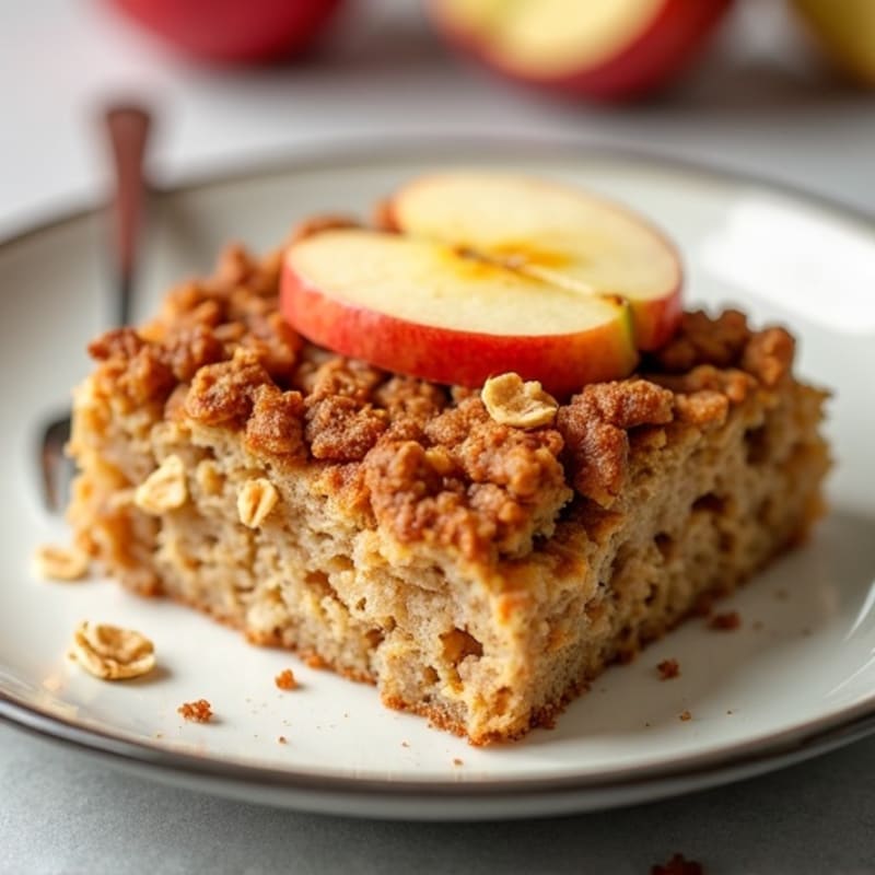 Protein-Packed Warm Spiced Apple & Crispy Oat Bake
