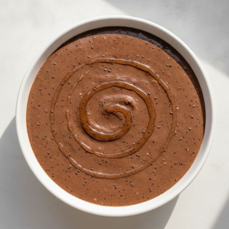 Silky Chocolate Protein Pudding with Chia Seeds